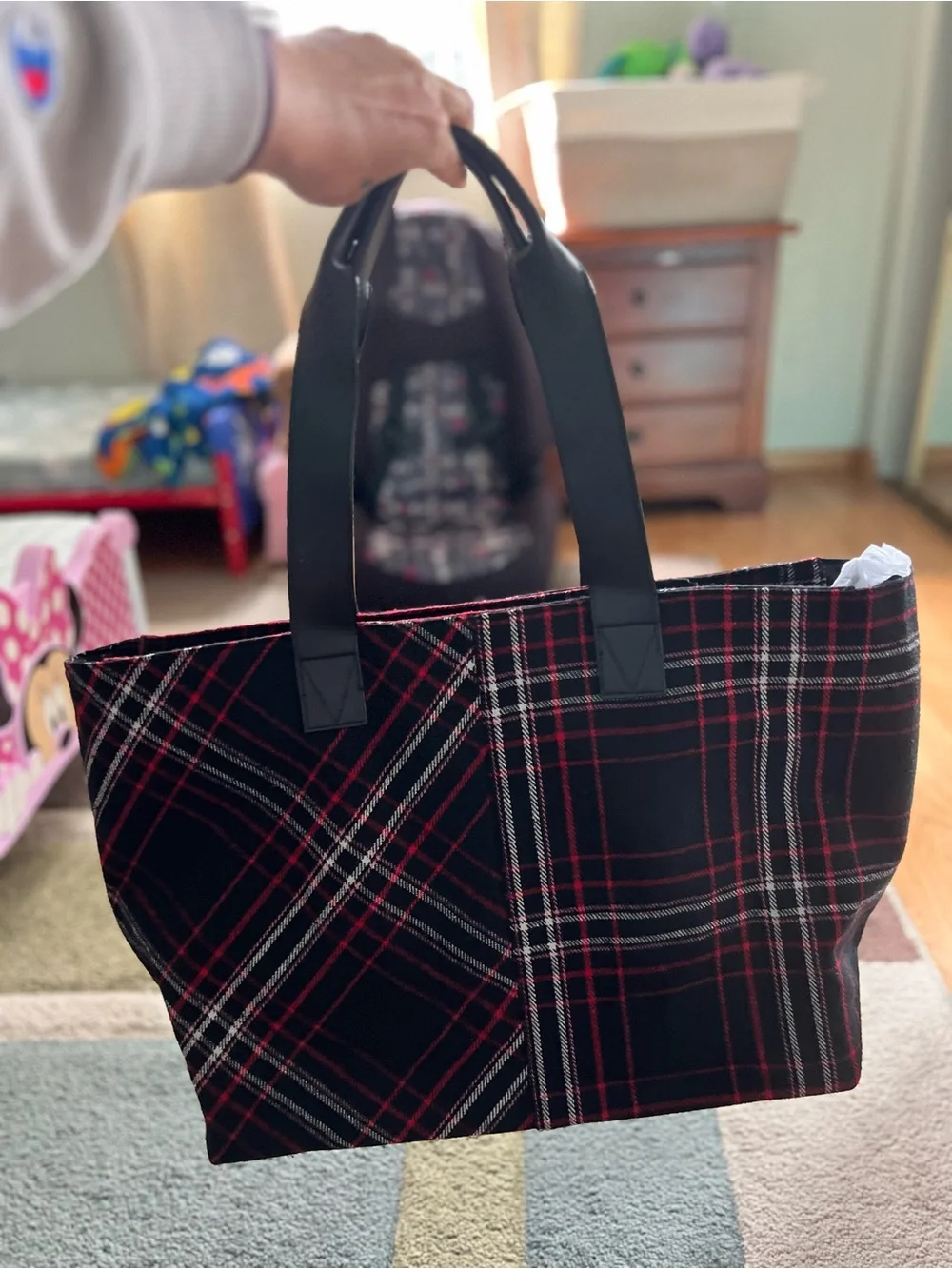 Victoria's Secret Large Plaid Tote